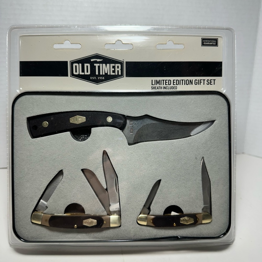 Old Timer Limited Edition Knife Gift Set - Black Handles